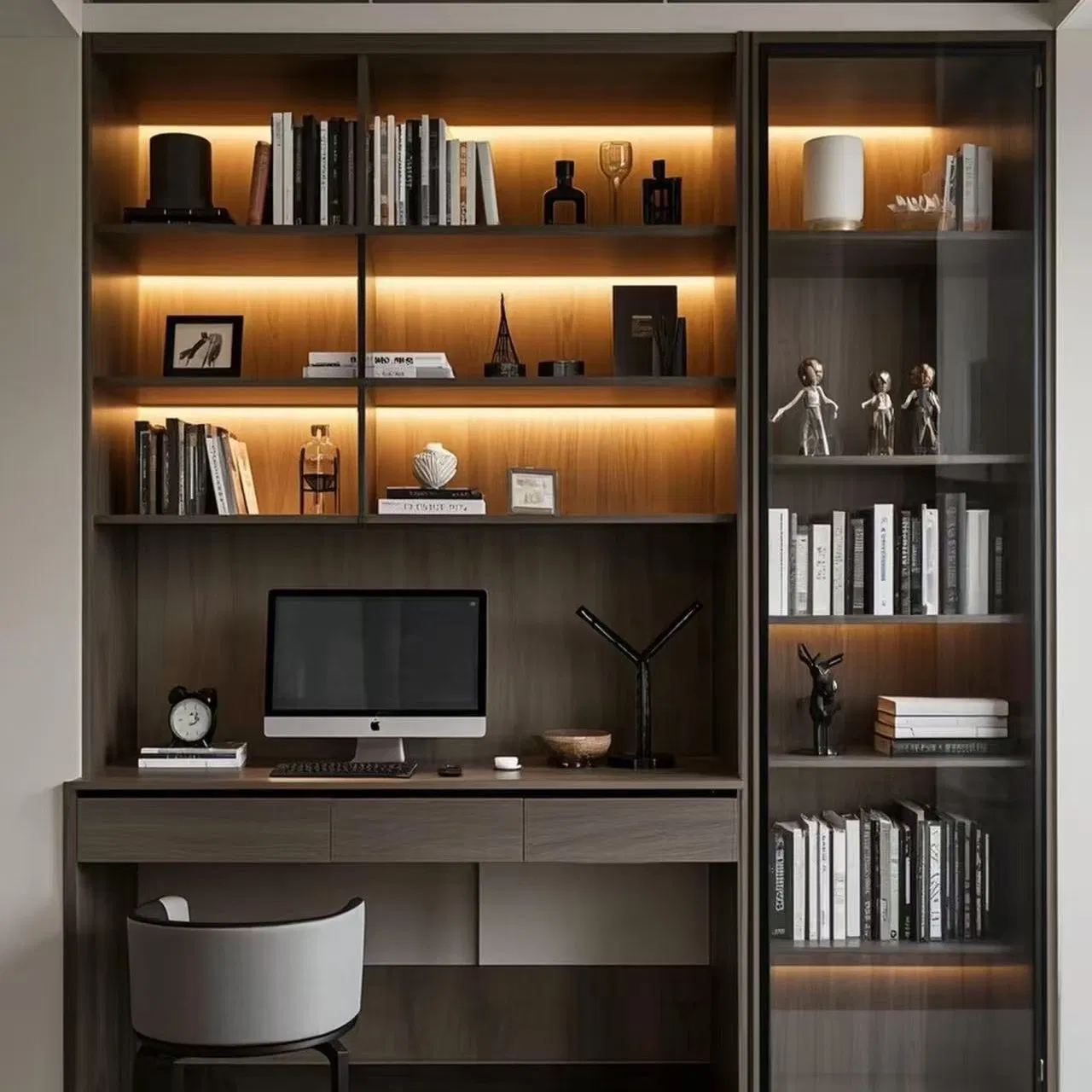 Custom Luxury Design Classic Open Simply Shelf Bookcase Book Shelf