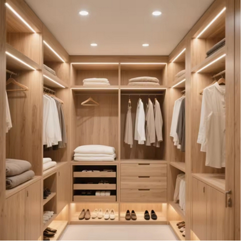 Walk in Closet Wardrobe Cabinets System Wood Wardrobe Bedroom Furniture Armoire