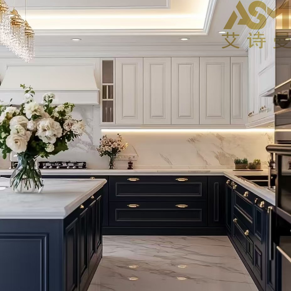 Whole House Customization Modern Built-in Wooden Cabinetry Cupboard Set Furniture Modular Kitchen Cabinets White Oak Simple Modern Shaker Style Kitchen Cabinets