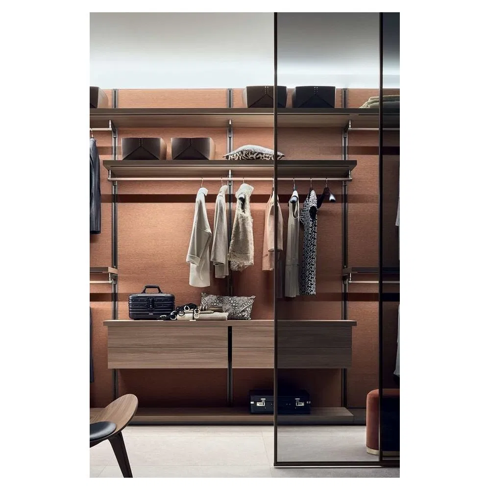 Prima Factory Customized Walk in Closet Sliding Wardrobe Door Hardware Modern Designcloset