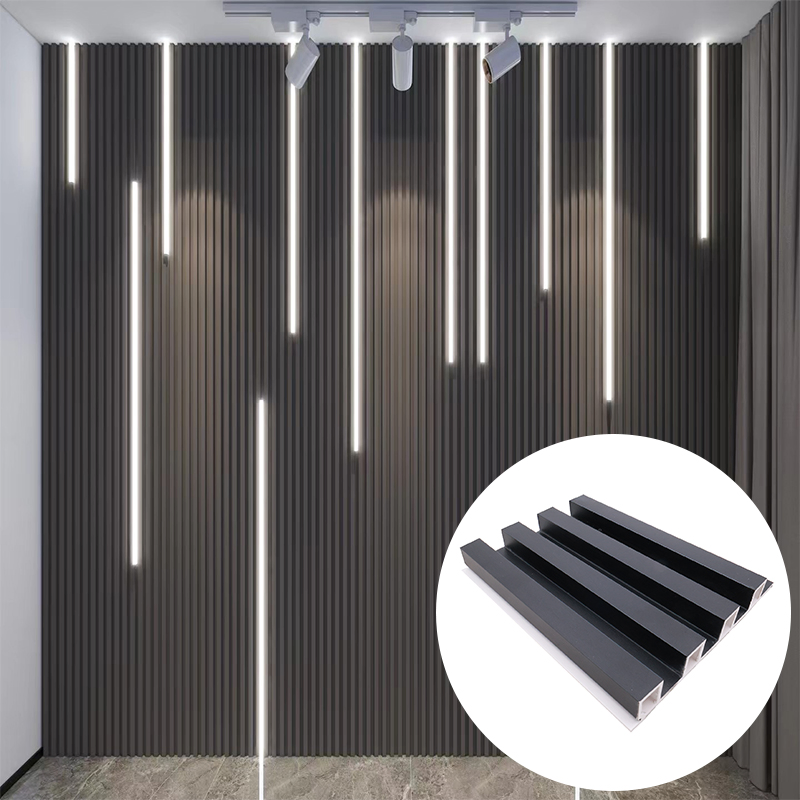 Factory Water Proof Wood Plastic Fluted WPC Wall Paneling for Interior Decoration