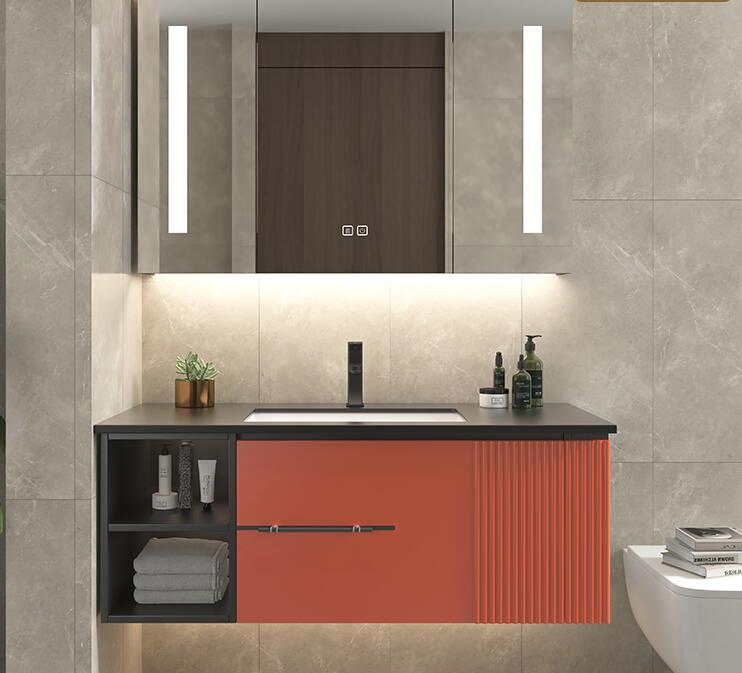 Rotundity Mirror Vanity Bathroom Cabinet Units with Sink and Tap