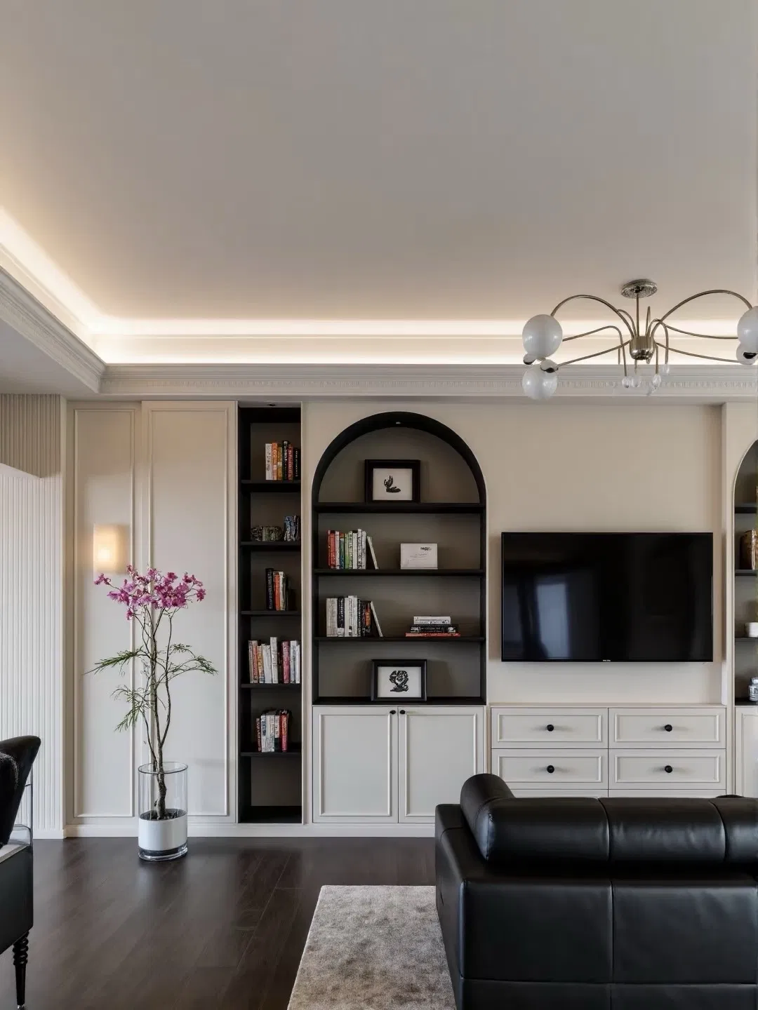 OEM Modern Solid Wood Bookcase Antique Furniture Bookshelf with Window