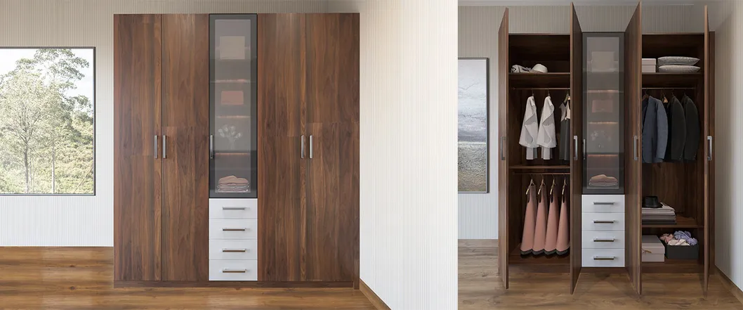 Modern Wood Grain Wardrobe