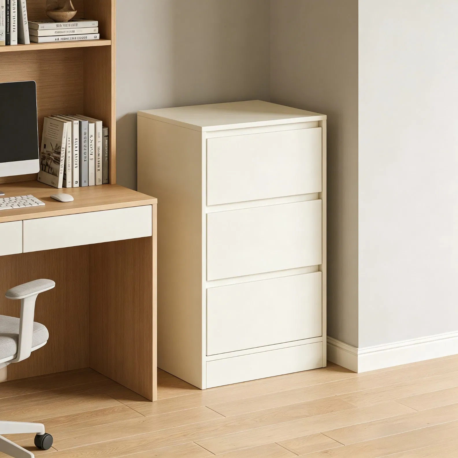 Flat Pack / Assembled (Export Standard) Open Shelf Classic Built-in Bookshelf