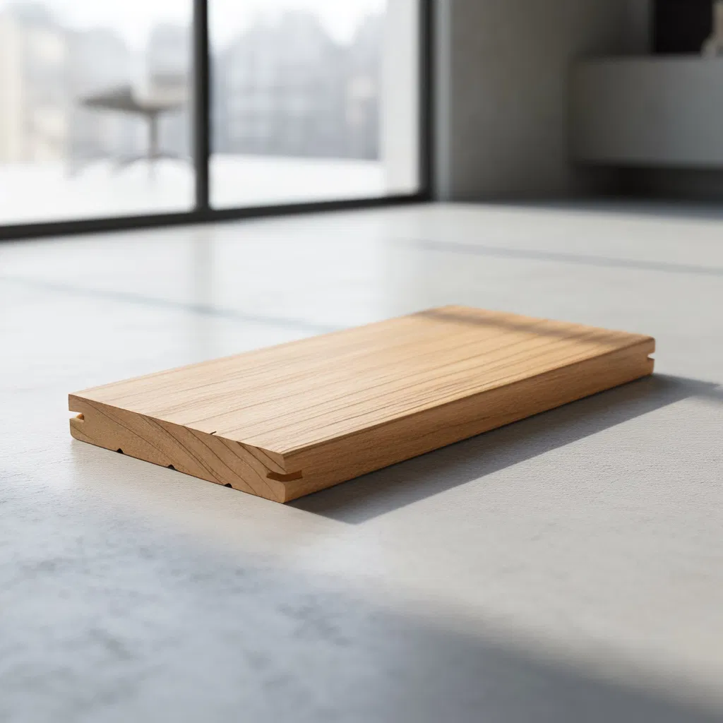 Natural Easy Installation Hardwood Exterior Garden Decking Outdoor Solid Wood Flooring