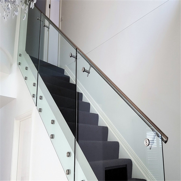 Outdoor Indoor Wood Staircase Stainless Steel Marble Cable Glass Balcony Stair Railing