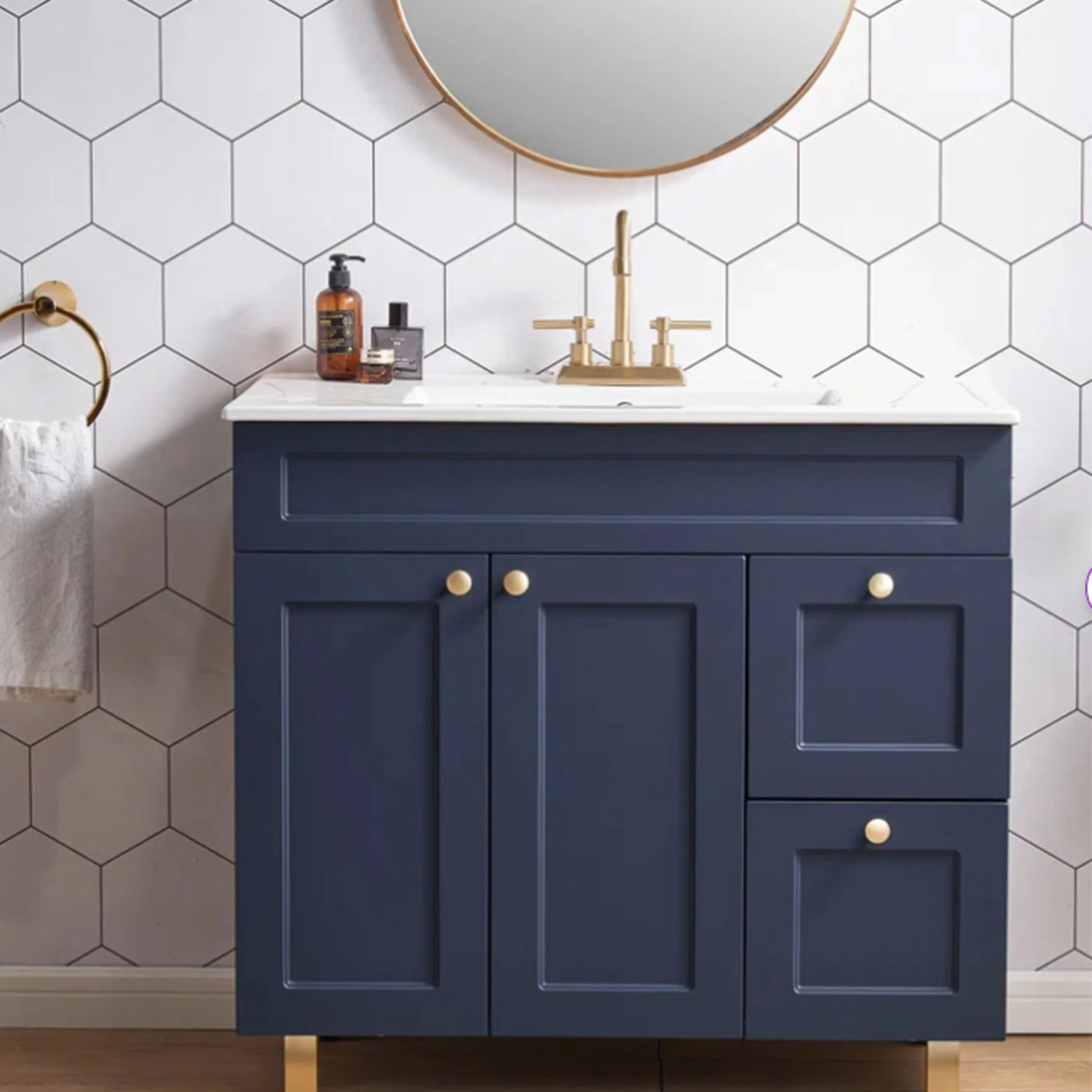 Bathroom Vanity Cabinet Shaker Style Wooden Kitchen and Bath Cabinet Supplier