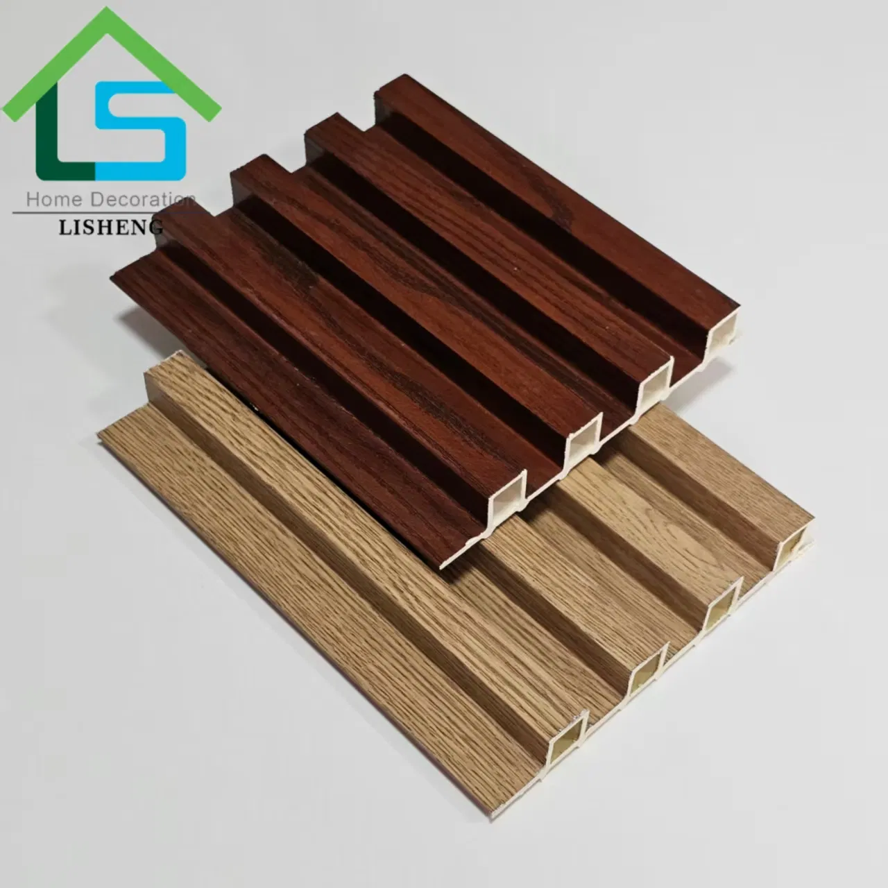 Factory Customized Decorative Bamboo Charcoal Wood WPC Fluted Slat Louver Paneling for Interior Wall Cladding