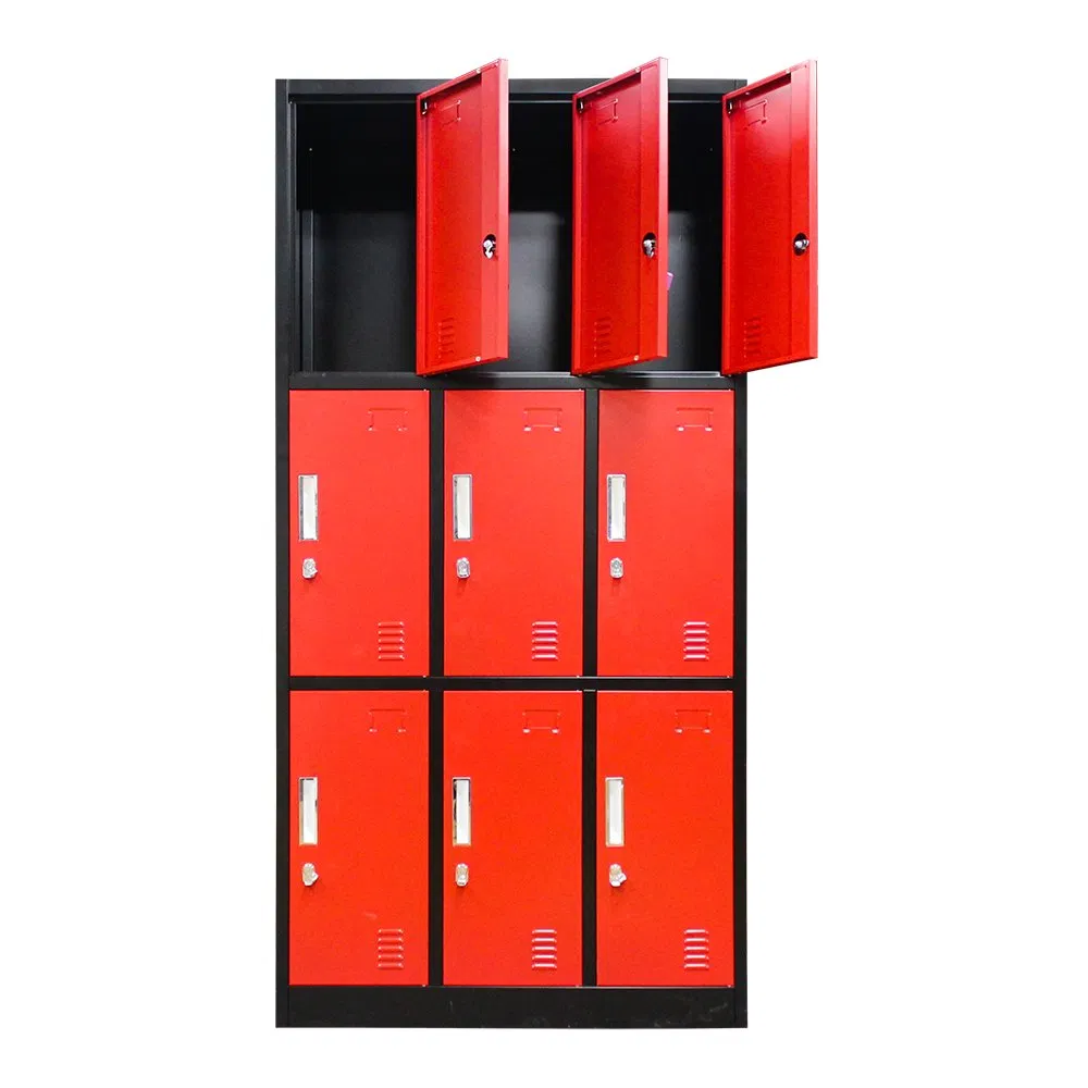 9 Doors Ultimate Organizer Closet Storage System Modern Wardrobe with Lock