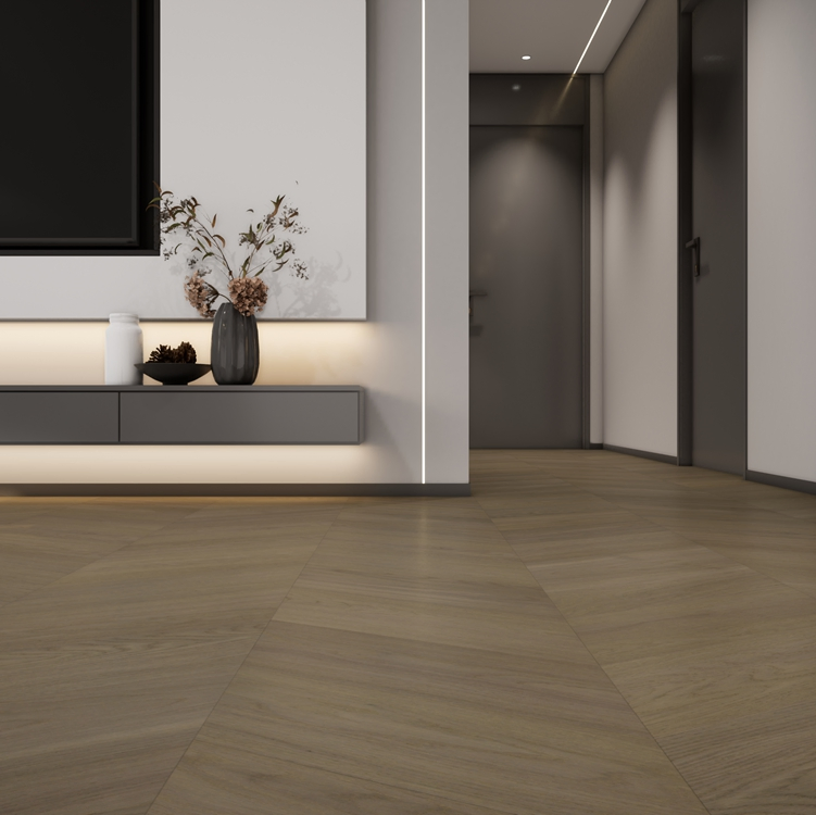 Multi-Color Engineered Oak Hardwood Flooring Modern Design Click Installation for Living Room White Oak Wood Laminates