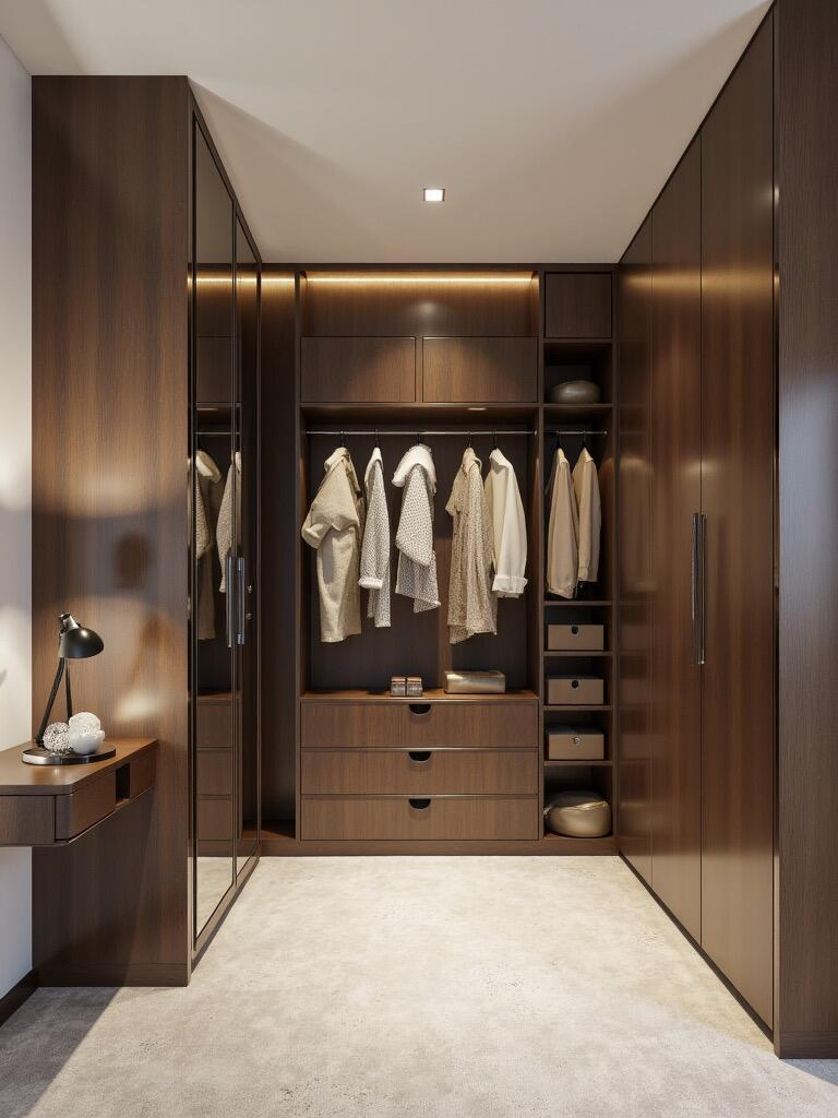 Customized Wooden Furniture Modern Walk in Closet Systems Bedroom Closet Wardrobe