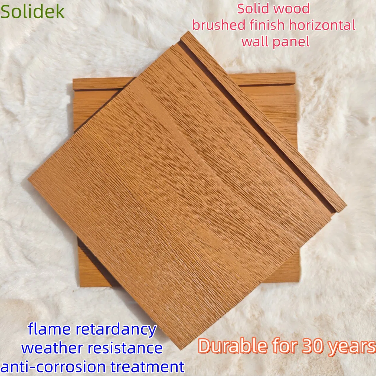 Brushed Solid Wood Horizontal Wall Paneling as Solid Wood Wall Paneling and Brushed Wood Cladding for Contemporary Bedroom