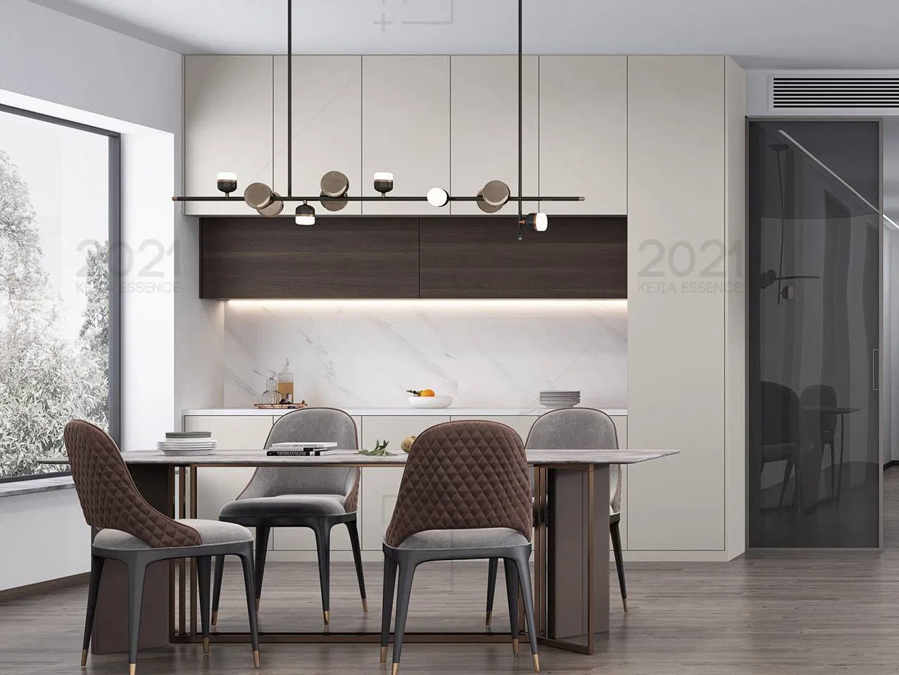 PVC Shutter Series Sliding Door for Modern Wardrobe (JO-A11-BCO-001) .