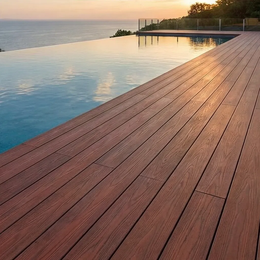 Weather Resistant Easy Installation Hardwood Garden Decking Outdoor Solid Wood Flooring