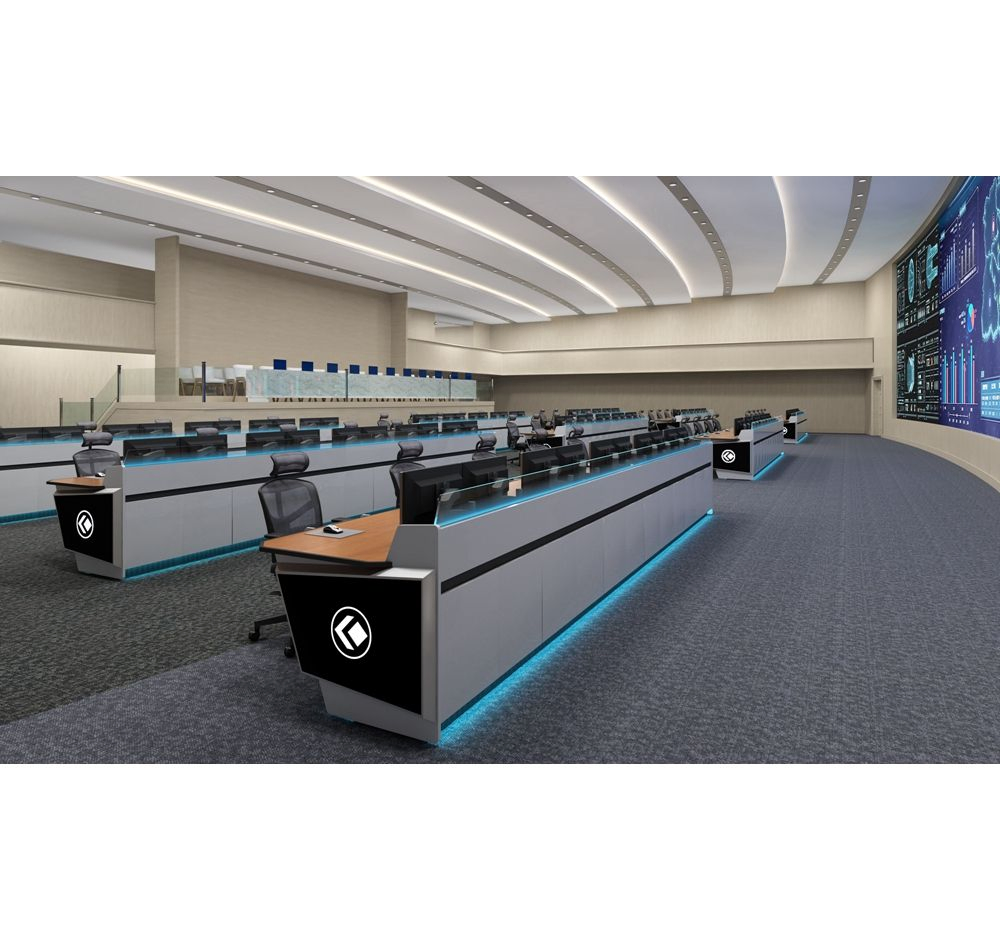 Multi-Position Air Traffic Control (ATC) Room Console Table Industrial Control Room Console Table