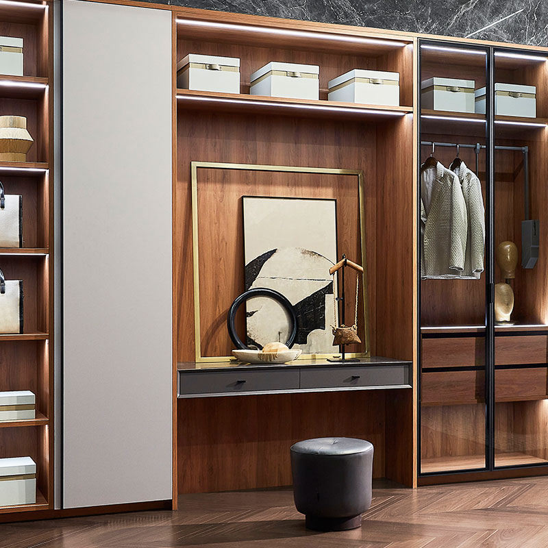 High Glossy Furniture Closet Cabinet Sliding Mirror Wardrobe Doors