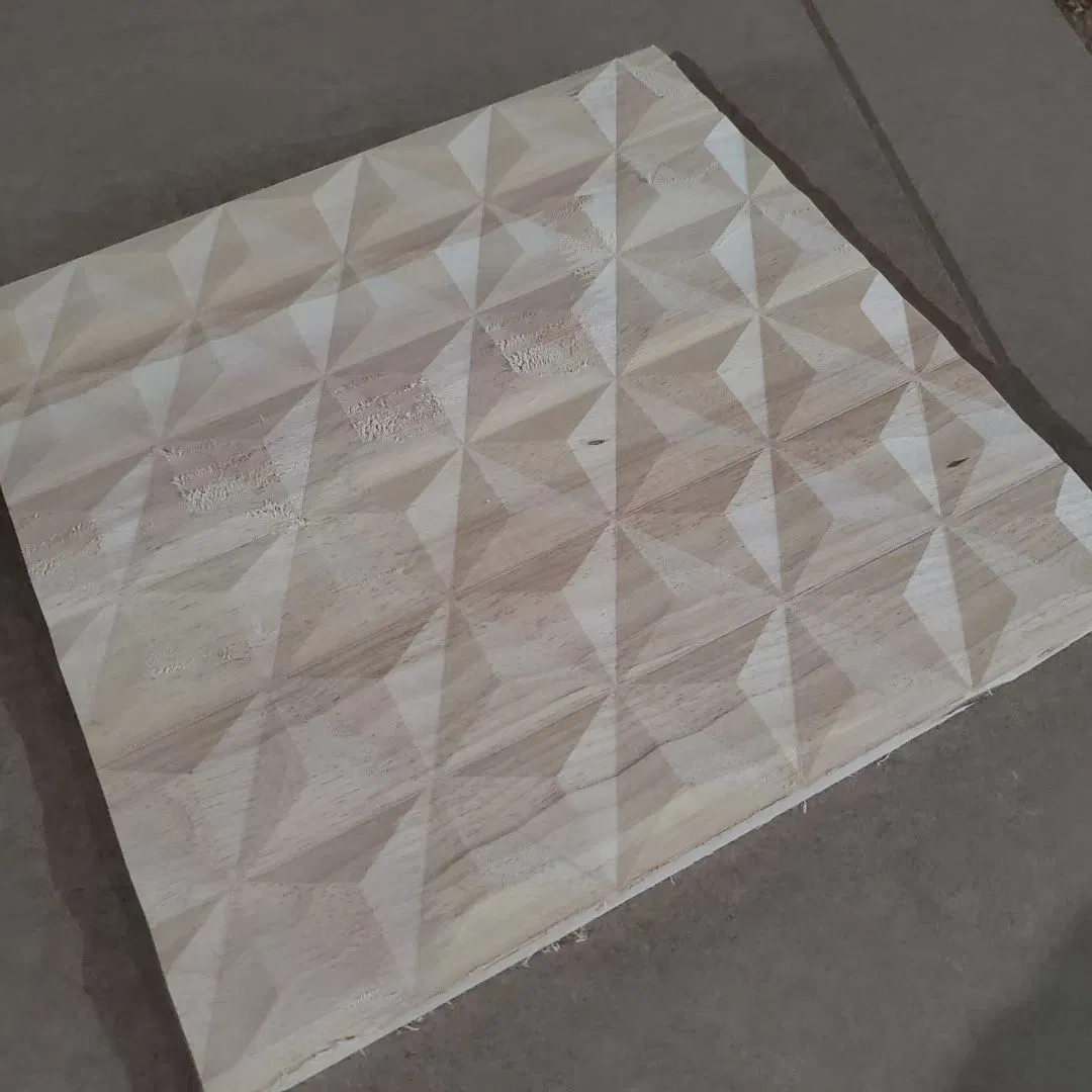 Little Diamond Grain 3D Wall Design Solid Wood Wavy Wall Paneling