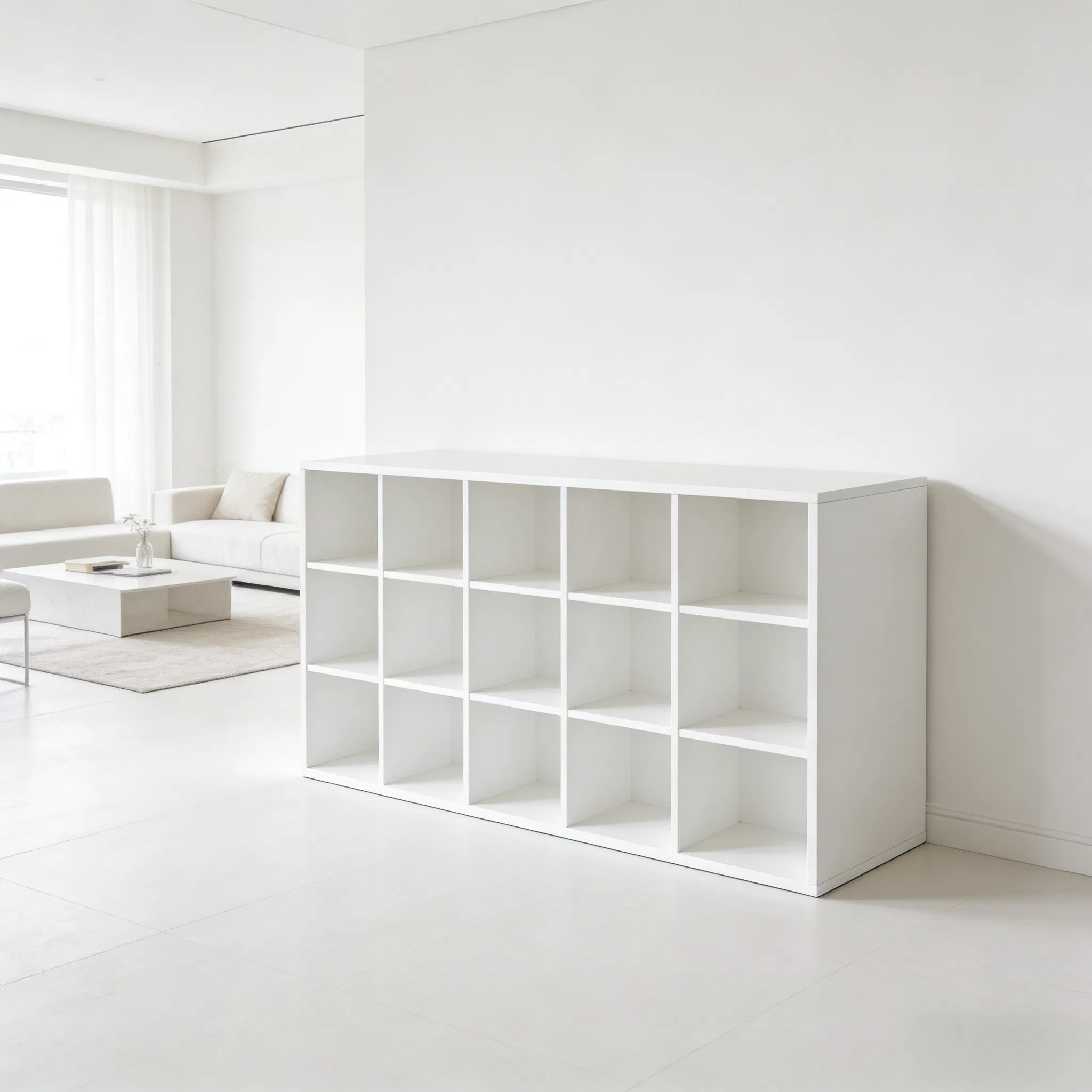 Flat Pack / Assembled (Export Standard) Open Shelf Classic Built-in Bookshelf