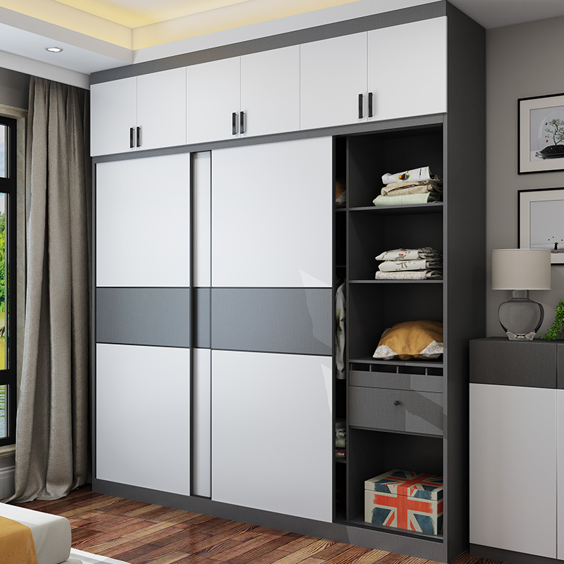 Customizable Modular Storage System for Bedroom with Adjustable Shelves Wardrobe