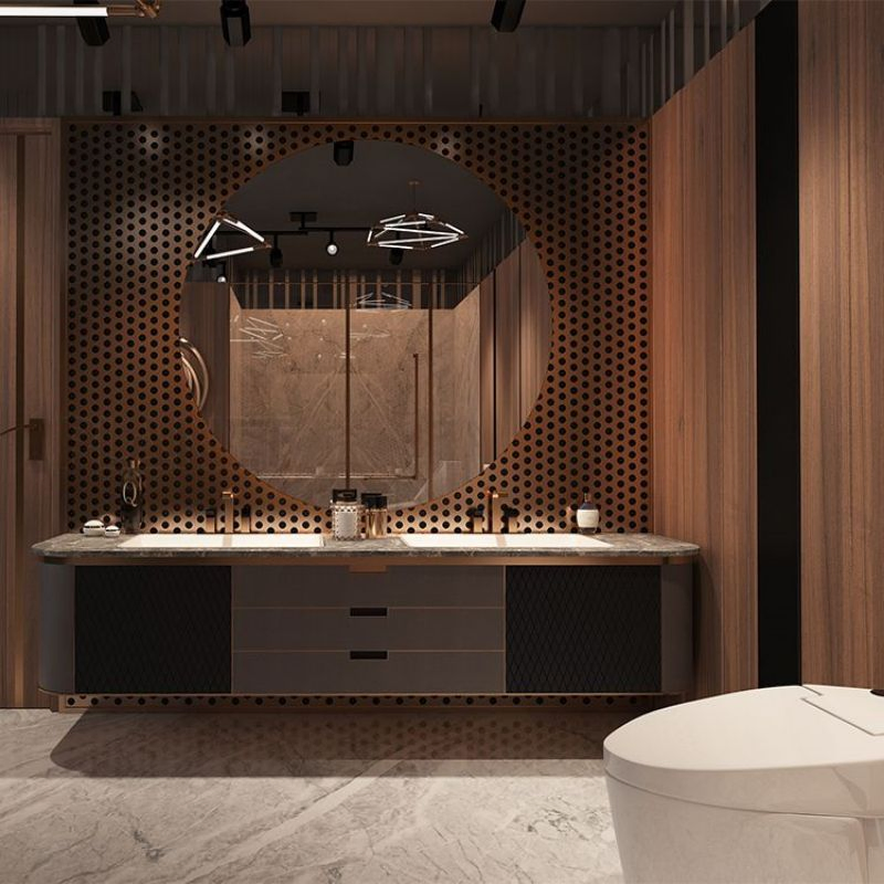 Planet Wholesale Hotel Custom Mirror Wall Mount Bathroom Vanity Units