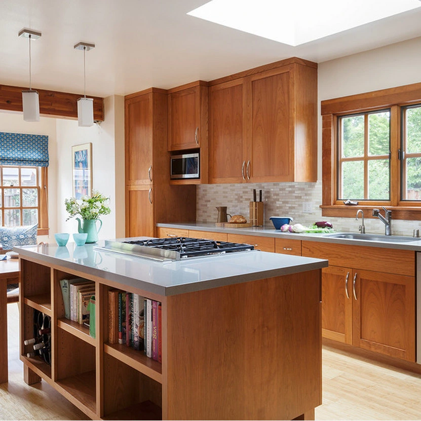 Modern Designs Shaker Style Door Solid Wood Kitchen Cabinets