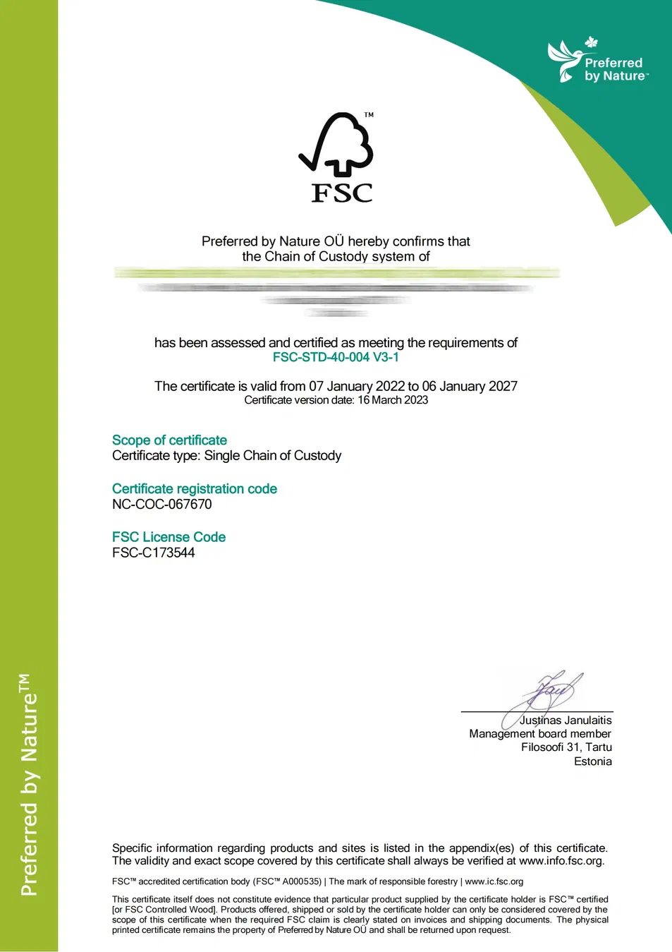 Certificate 2