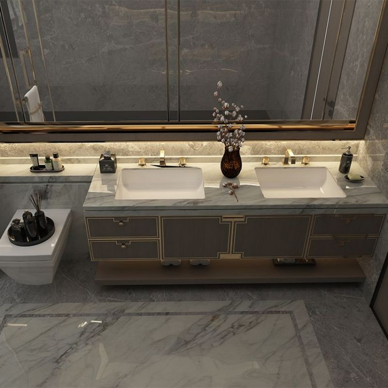 Planet Wholesale Hotel Custom Mirror Wall Mount Bathroom Vanity Units