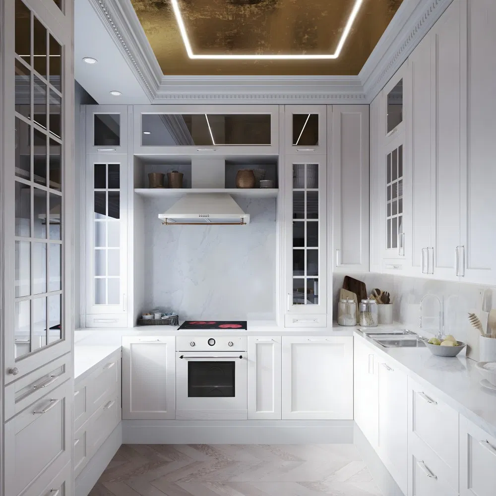 European Wooden Furniture Luxury Kitchen Island