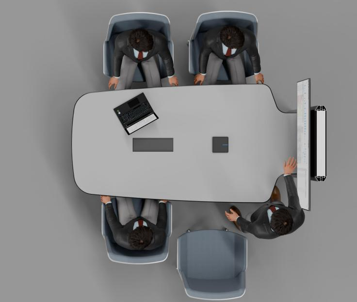 High-End LED Security 911 Office Control Room Furniture Multi-Person Conference Room Console