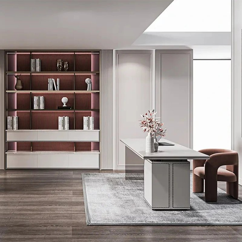 Sleek Minimalist White Wardrobe with UV Lacquered Finish