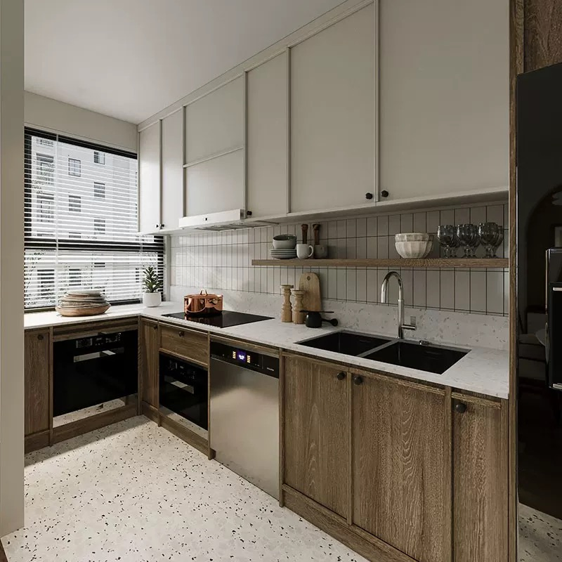 Classic Shaker Style Solid Wood Kitchen Cabinets for Modern Homes