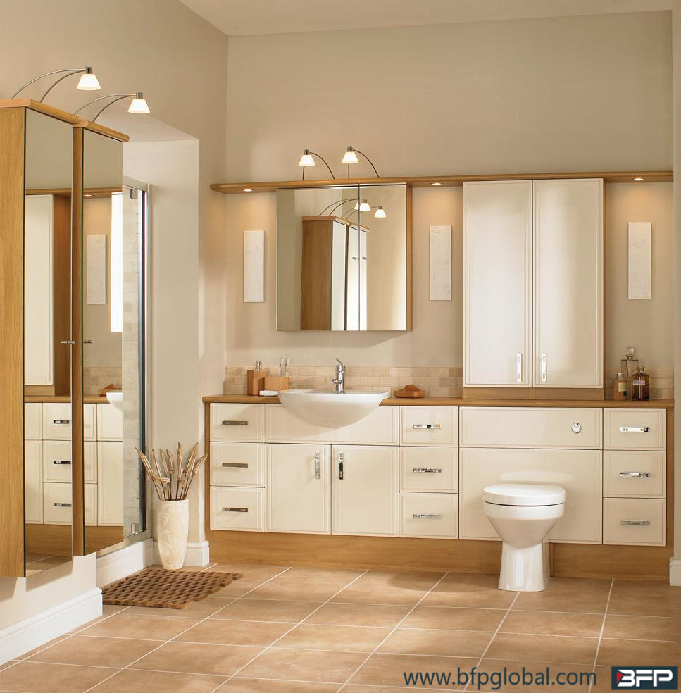 Classic Style White Bathroom Cabinet Vanity Cupboard Units