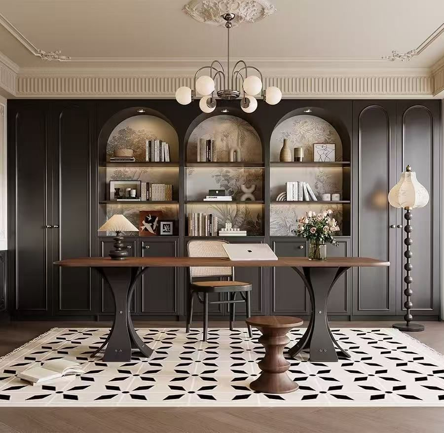 Modern Home Library Wood Bookshelf Living Room Study Floor-Standing Storage Bookcase