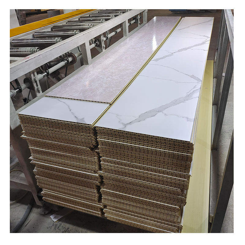 Hot Sale Flat Eco-Friendly Indoor Bamboo Wood Fiber WPC Marble Wall Paneling