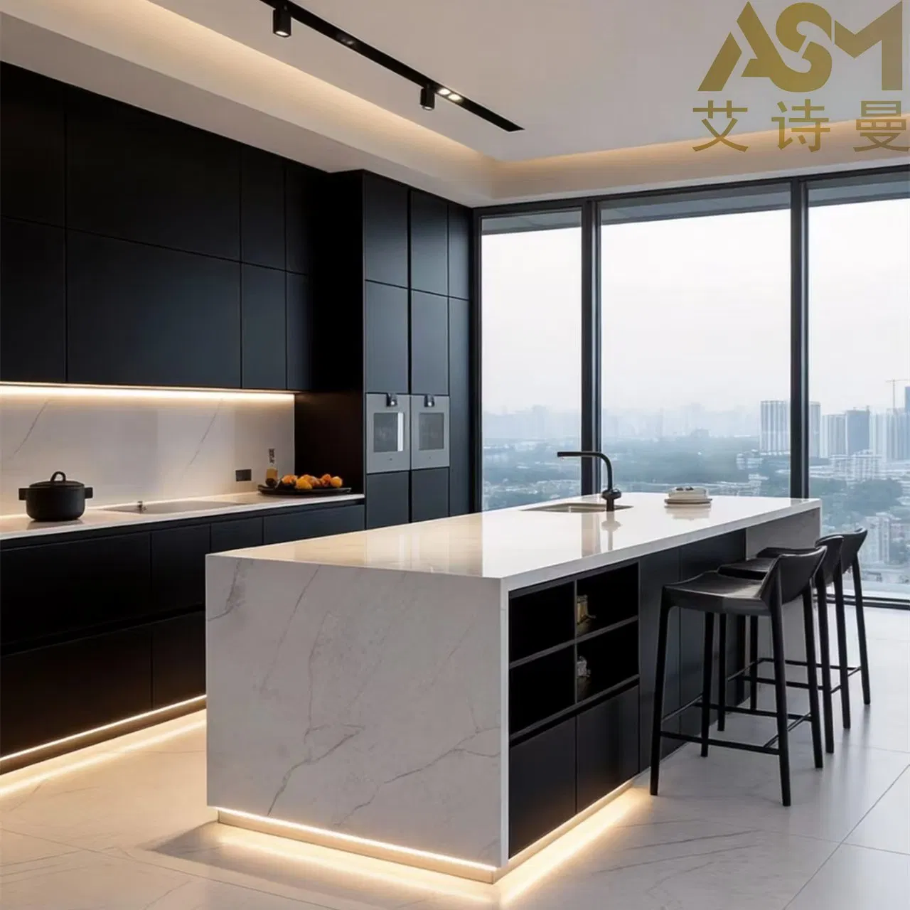 Whole House Customization Modern Built-in Wooden Cabinetry Cupboard Set Furniture Modular Kitchen Cabinets White Oak Simple Modern Shaker Style Kitchen Cabinets