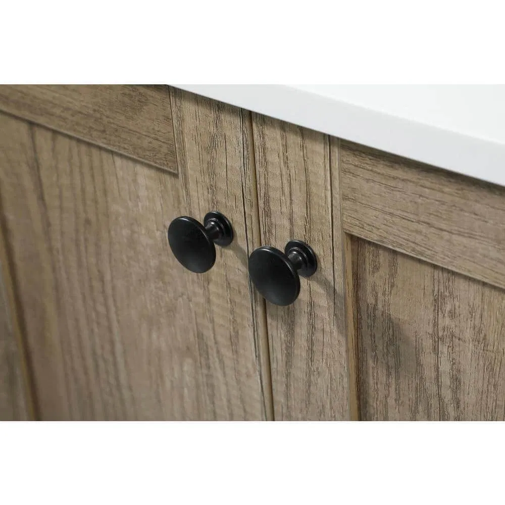 Contemporary Freestanding Bathroom Vanity Unit in Natural Oak