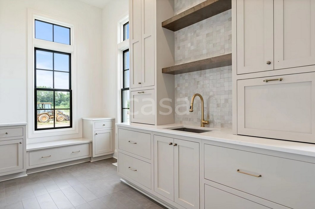 Custom America Style Home Furniture Frame/Frameless Solid Wood White Shaker Maple Kitchen Cabinets