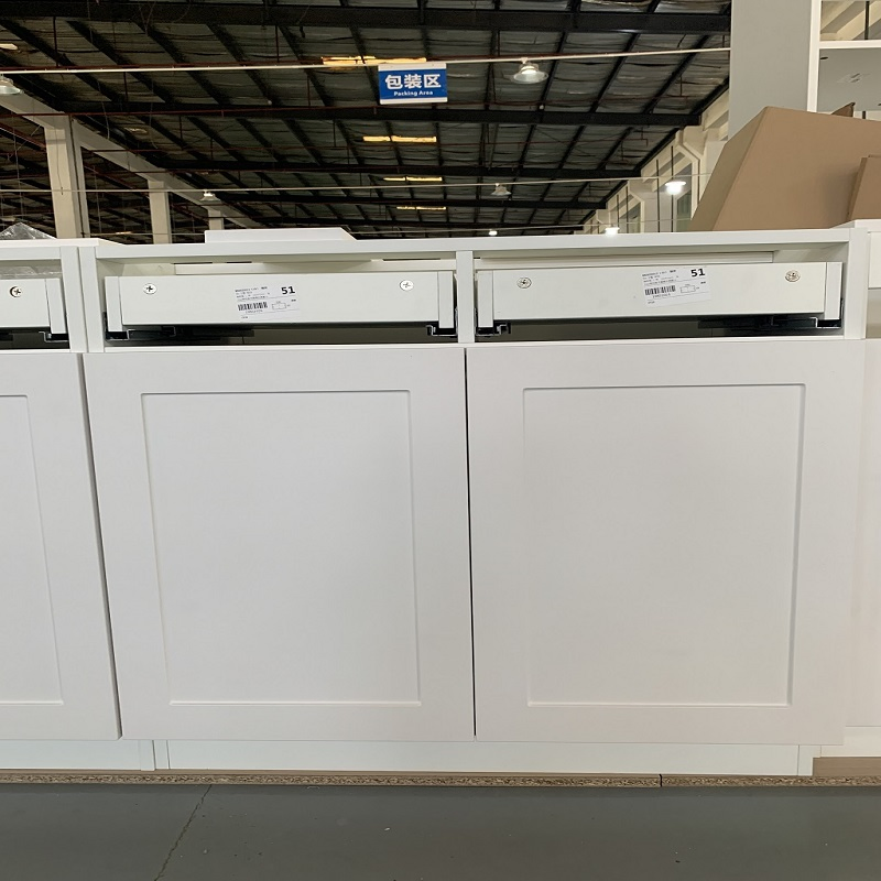 Modern Style PVC Wrapped Thermofoil Kitchen Furniture Modular Shaker Cabinets