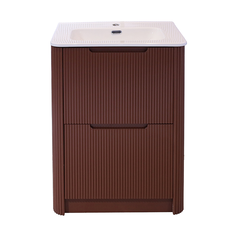 Paint Finished Red Premium Vanity Sink Unit with Vitreous Basin