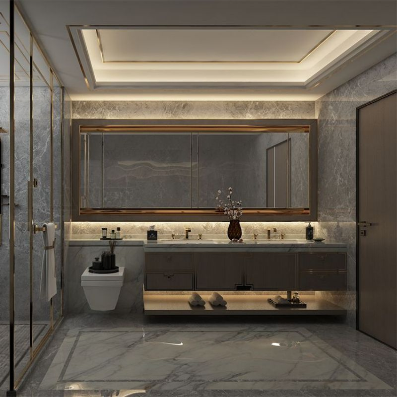 Planet Wholesale Hotel Custom Mirror Wall Mount Bathroom Vanity Units