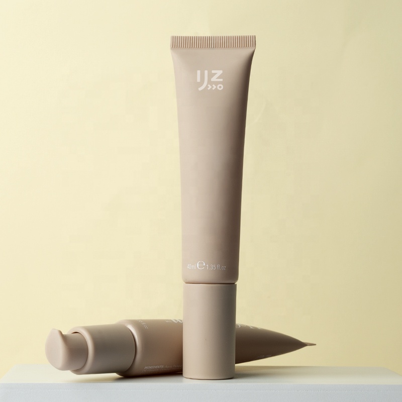 Custom Matte Plastic Packaging for Cosmetic Luxury Cream Pump Tube PE Pump Tube Skincare with Airless Pump Tubes Cosmetic