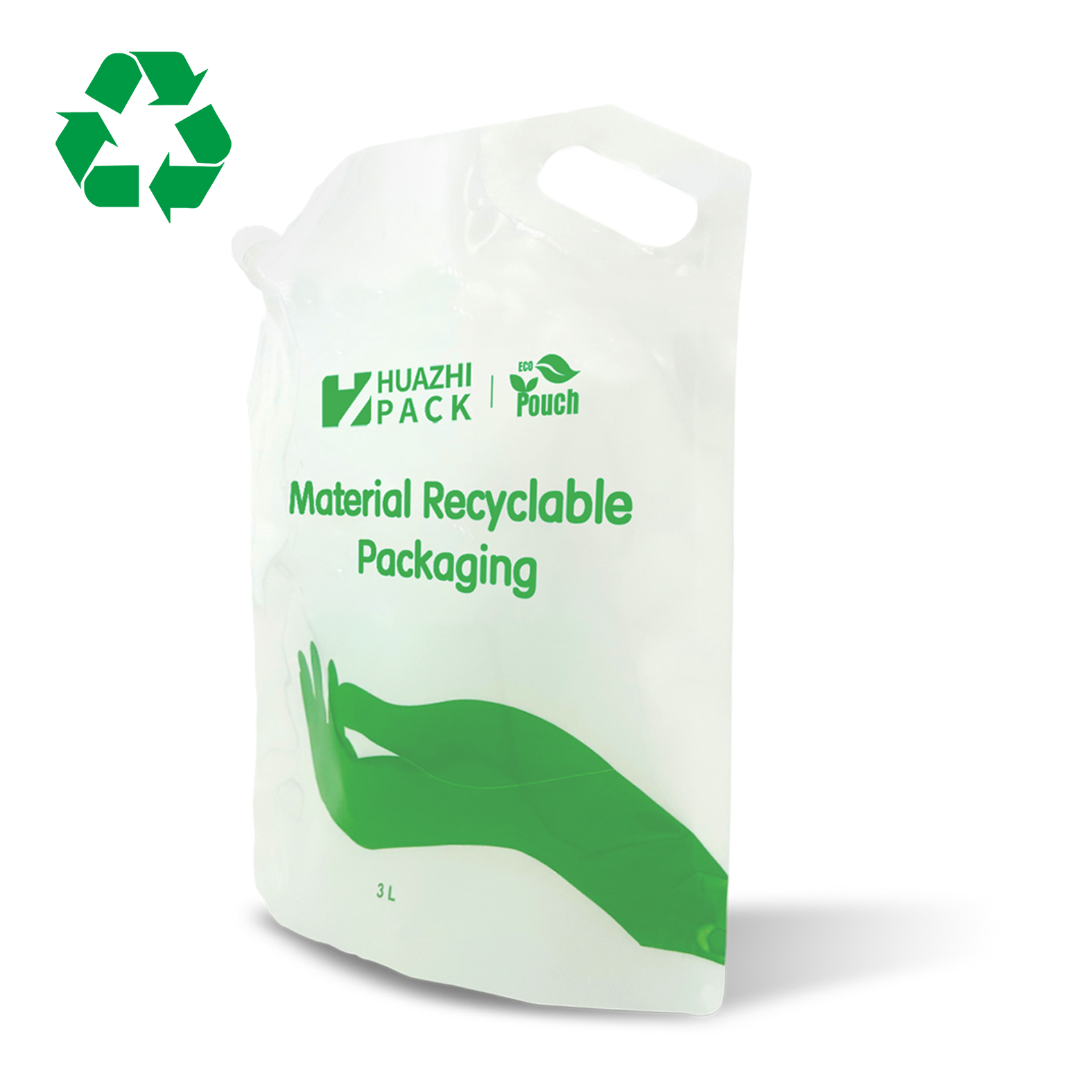 Recyclable Mono-PE Spout Pouch 1L/2L Food Grade Packaging for Detergent &amp; Beverages