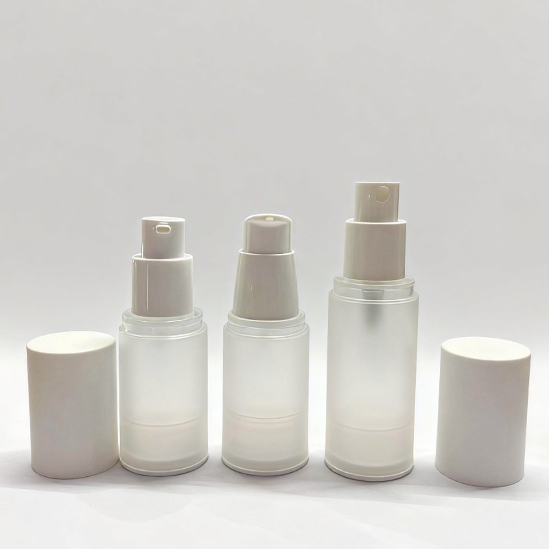 Frosted refillable 20ml 30ml 50ml 100ml airless lotion bottle luxury face serum skincare beauty cosmetic body lotion package
