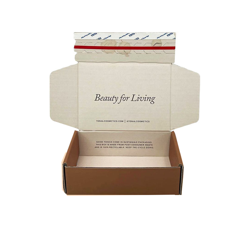 Manufacturer Corrugated Packing Easy Tear Strip Opening Delivery Paper Mailing Box Shipping Zipper Mailer Boxes
