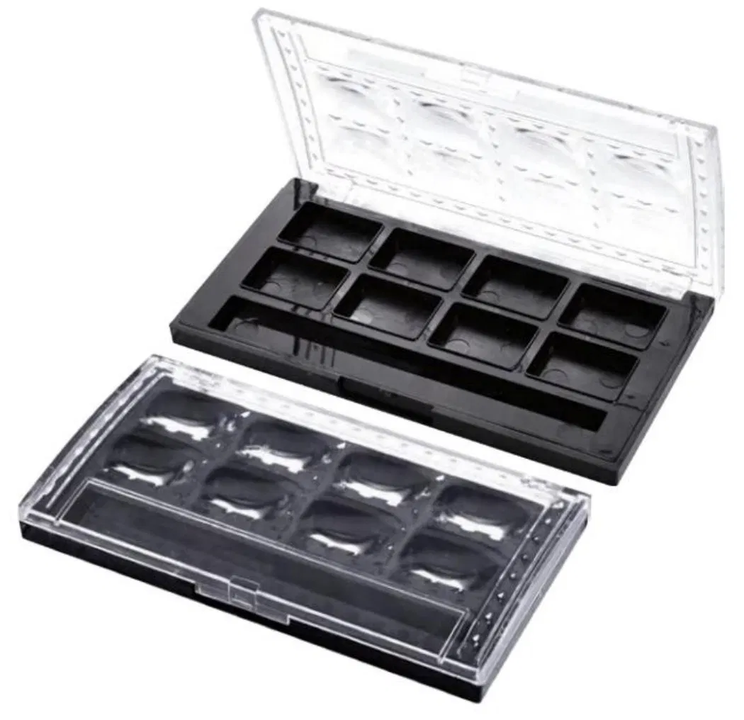 China Manufacturer Makeup Cosmetic Tube Jar Case Private Label 8 Pan Refillable Eyeshadow Palette Makeup Packaging