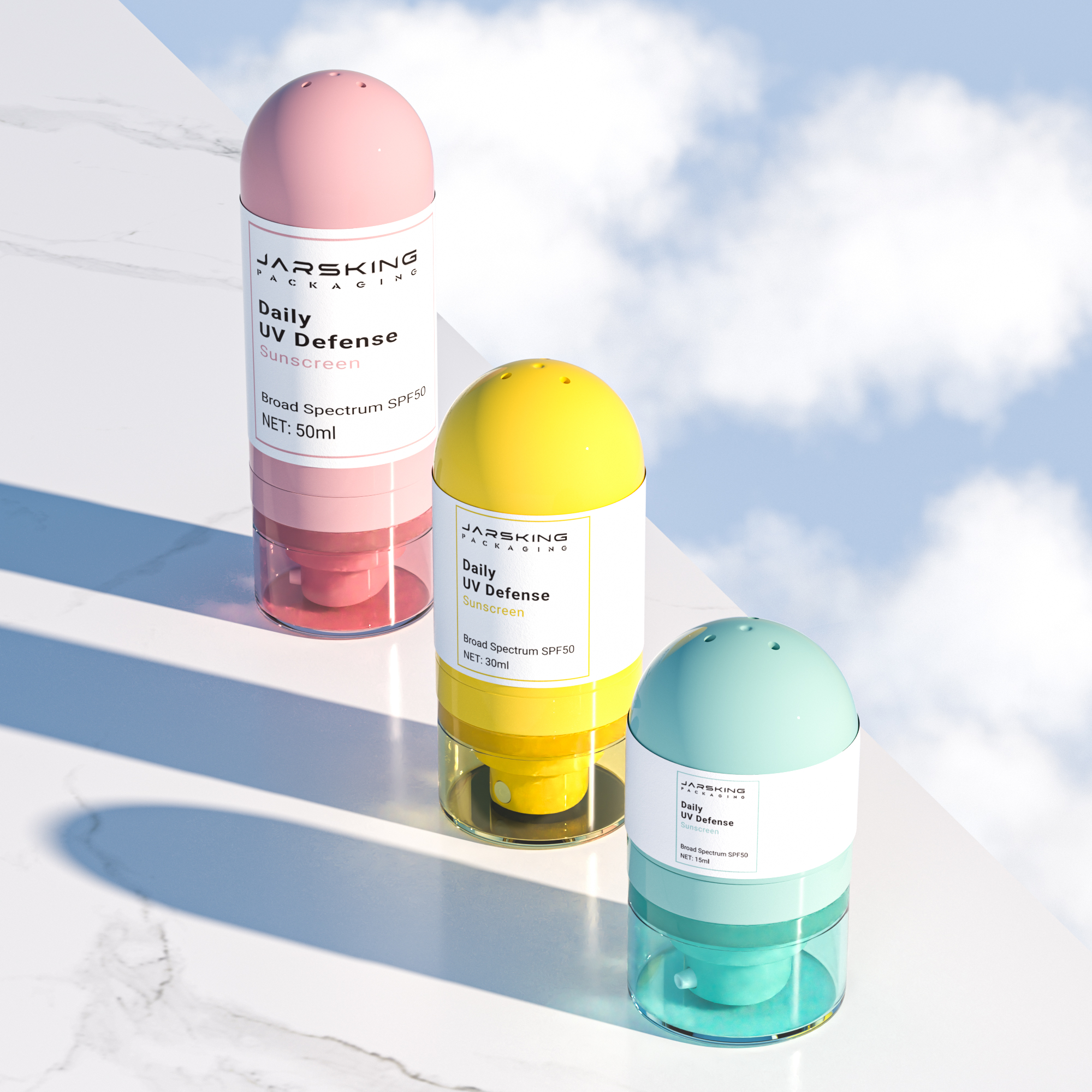 High Quality Custom15ml 30ml 50ml Airless Pump Sprayer Bottle Empty PP ABS Material Cosmetic Skincare Packaging