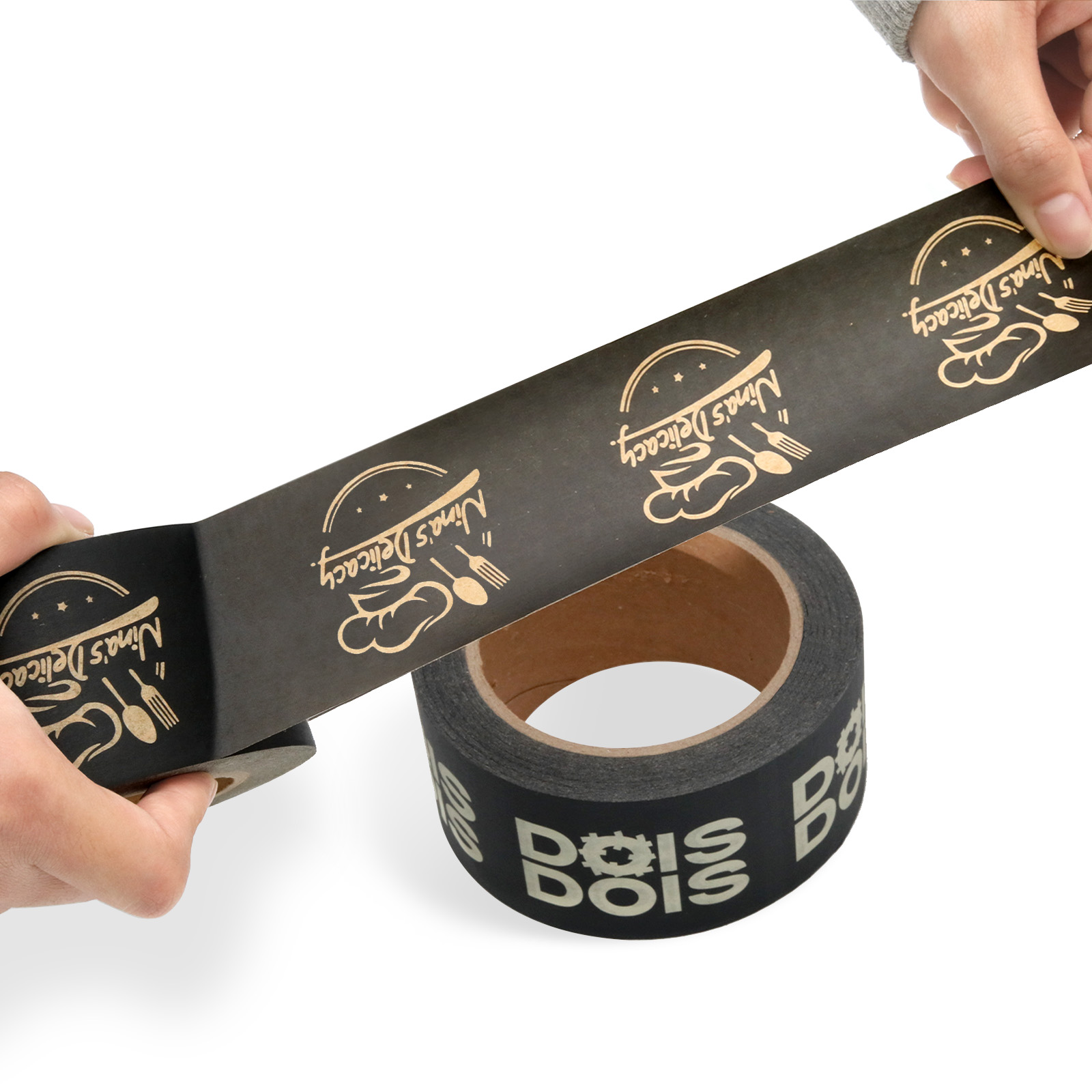 Eco-Friendly Custom Logo Kraft Paper Tape: Self-Adhesive, Water-Activated &amp; Reinforced Options