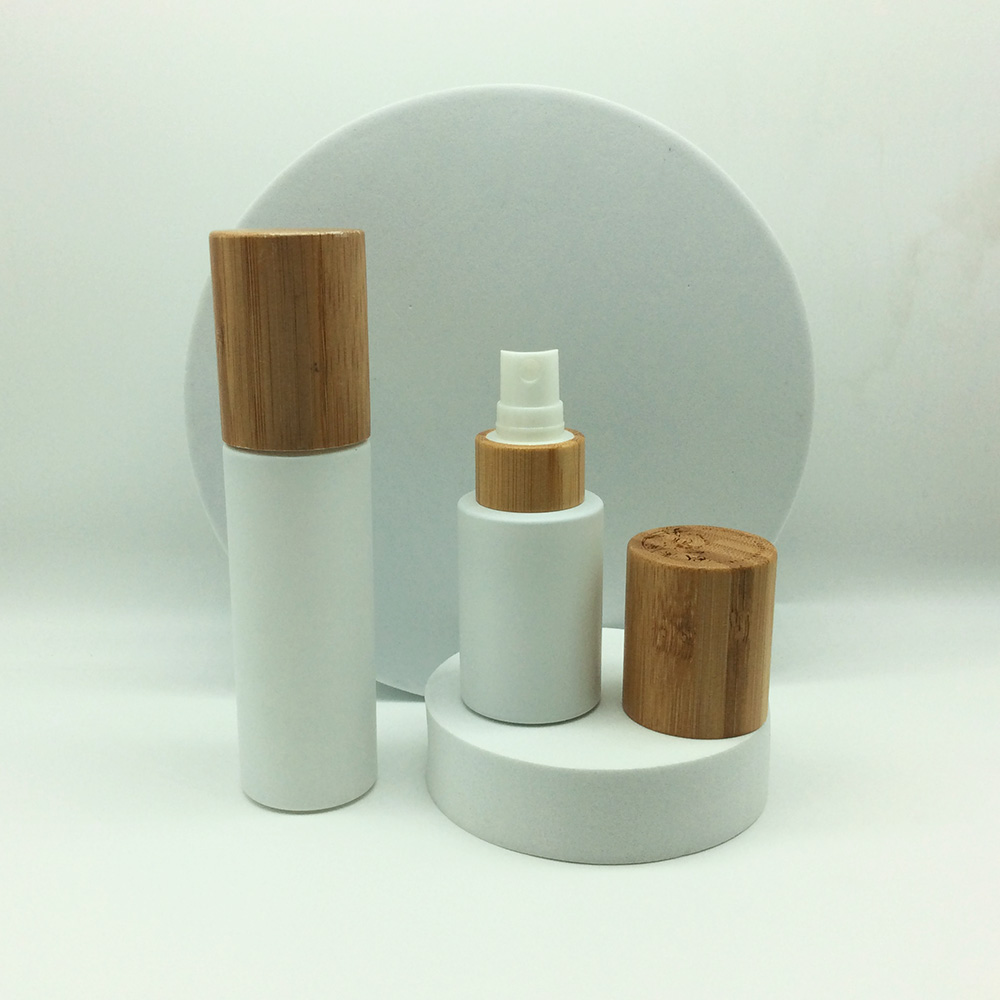 100% Natural Organic Bamboo Cosmetics Packaging Container Lotion Pump Spray Bottle Face Cream Can Screen Printing