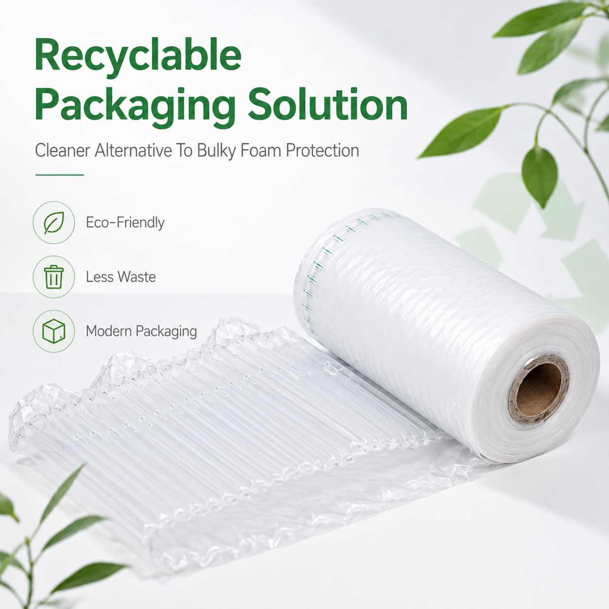 High Quality Recyclable Waterproof Inflatable Air Column Roll Shockproof Protective Packaging for Express Shipping